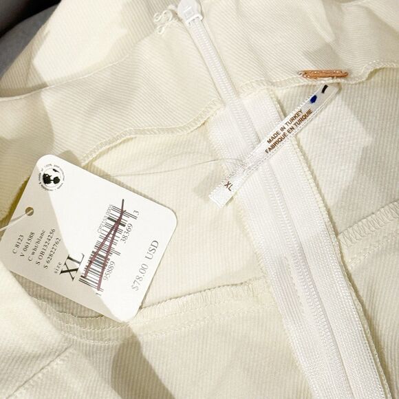 Free People Women’s Real Deal Slit Pant In Off White Size XL NWT - Picture 10 of 16